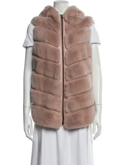 Pre-owned Mila Furs Fur Vest In Pink