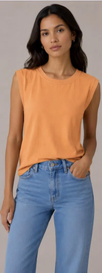 Mila Los Angeles Muscle Tank In Sun In Orange