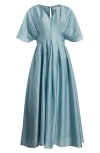 Mila Mae Dolman Sleeve A-line Dress In D Blue
