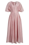 Mila Mae Dolman Sleeve A-line Dress In Mauve