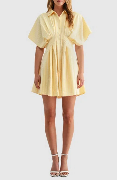 Mila Mae Dolman Sleeve Minidress In Yellow