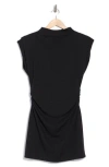Mila Mae High Neck Cap Sleeve Minidress In Black