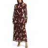 Mila Mae Long Sleeve Floral Maxi Dress In Multi
