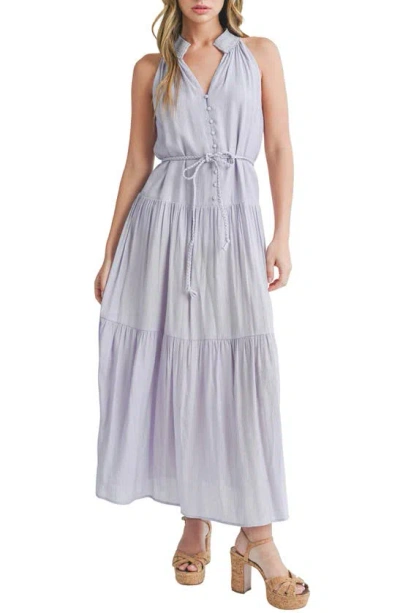 Mila Mae Tiered Maxi Dress In Lavender