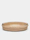 Mila Maurizi Camelia Handwoven Wicker And Glass Baking Dish