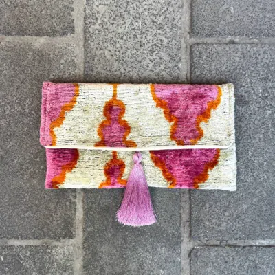 Mila Miro By Emelie Women's Sorrento Silk Clutch In Purple