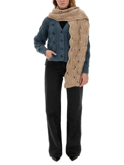 Mila Schön Alpaca Cardigan In Brown