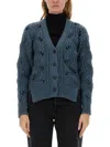 Mila Schön Mila Schon Alpaca Cardigan In Blue