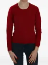 Mila Schön Elegant Red Cashmere Pullover Blouse In Red
