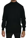 Mila Schön Black Turtle Neck Pullover Top Virgin Wool Sweater