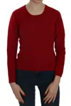 Mila Schön Elegant Red Cashmere Pullover Blouse In Red
