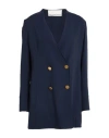 Mila Schön Woman Blazer Midnight Blue Size 4 Silk, Elastane