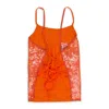 Milaaya Embroideries Pvt Ltd. Sequin Orange Blouses In Orange