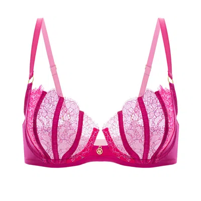 Milamay Women's Pink / Purple Grace Balconette Bra In Pink/purple