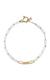 Milamore 18k Yellow And White Gold Duo Chain Ⅷ Bracelet In Metallic