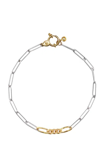 Milamore 18k Yellow And White Gold Duo Chain Ⅷ Bracelet In Metallic