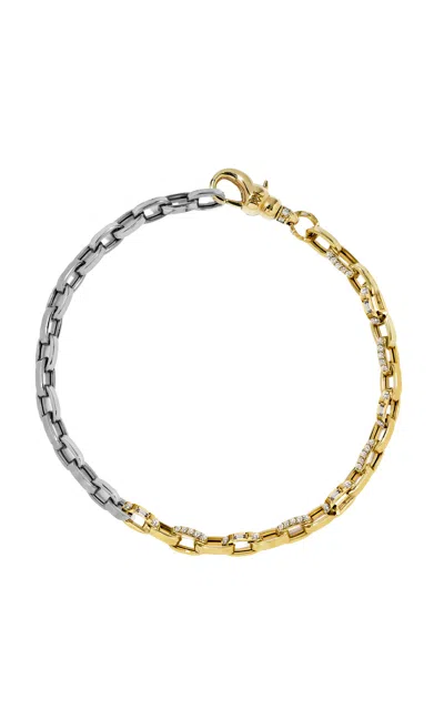Milamore 18k Yellow Gold And White Gold Diamond Duo Chain Bracelet