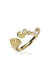 Milamore 18k Yellow Gold Duo Heart Float Diamond Ring