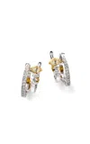 Milamore 18k Yellow Gold Galaxy Diamond Double Huggies