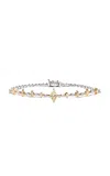 Milamore 18k Yellow Gold Galaxy Diamond Tennis Bracelet
