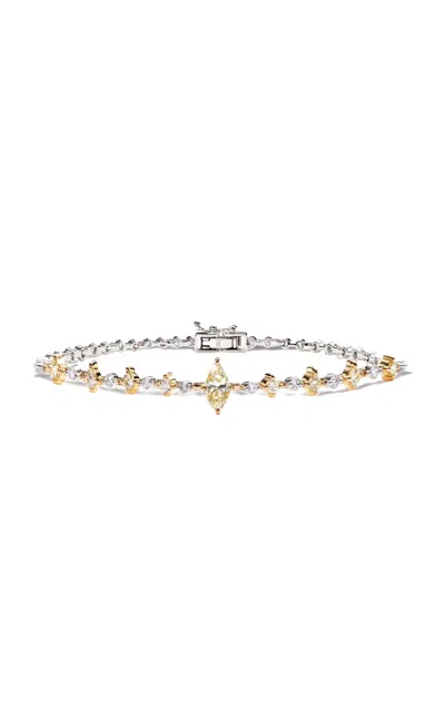 Milamore 18k Yellow Gold Galaxy Diamond Tennis Bracelet