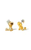 Milamore 18k Yellow Gold Hanabi Triple Studs Ear Jacket In Gold