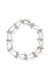 Milamore 18k Yellow Gold Hassou Puzzle Duo Chain Diamond Bracelet In Metallic