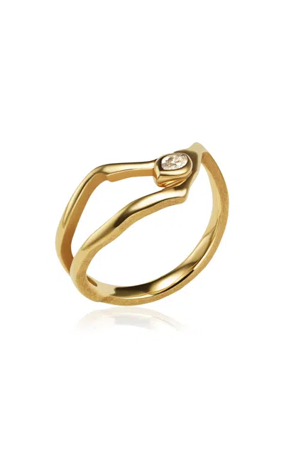 Milamore 18k Yellow Gold Kintsugi Diamond Ring L