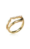 Milamore 18k Yellow Gold Kintsugi Float Diamond Ring L In Gold