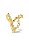 Milamore 18k Yellow Gold Kintsugi Pave Diamond Victoria Ring