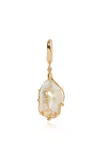 Milamore 18k Yellow Gold Kintsugi White Pearl Charm