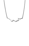 Milamore Platinum Noir Kintsugi Necklace In Metallic