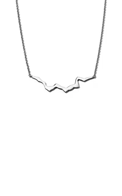 Milamore Platinum Noir Kintsugi Necklace In Metallic