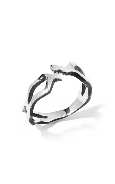 Milamore Platinum Noir Kintsugi Ring Ll In Metallic