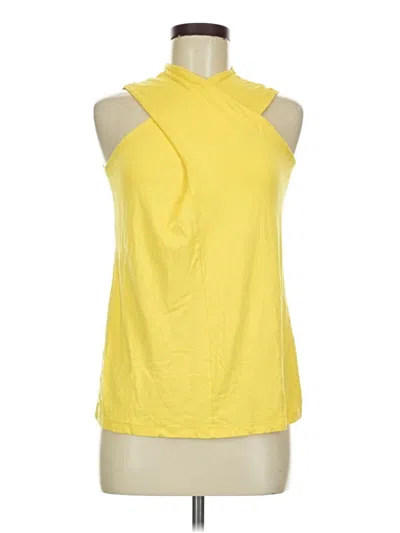 Pre-owned Milan Kiss Sleeveless Blouse In Yellow