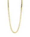 Milanesi And Co 18k Gold Plated Sterling Silver Curb Chain Necklace 7mm, 24 In Gold