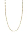 MILANESI AND CO 18K GOLD PLATED STERLING SILVER PAPERCLIP CHAIN NECKLACE, 22