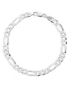 Milanesi And Co Men's Sterling Silver 7mm Figaro Chain Bracelet In Silver