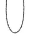 Milanesi And Co Oxidized Sterling Silver Curb Chain Necklace, 20 In Silver