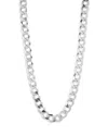 Milanesi And Co Sterling Silver Curb Chain Necklace 12mm, 20 In Silver