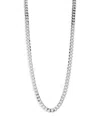Milanesi And Co Sterling Silver Curb Chain Necklace 7mm, 22 In Silver