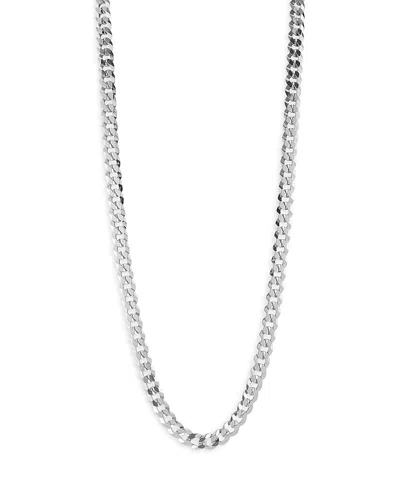 Milanesi And Co Sterling Silver Curb Chain Necklace 7mm, 24