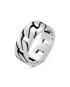 Milanesi And Co Sterling Silver Oxidized Bold Curb Band Ring In Silver