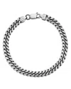 Milanesi And Co Sterling Silver Oxidized Curb Bracelet In Silver
