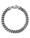 Milanesi And Co Sterling Silver Oxidized Curb Bracelet In Silver