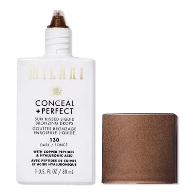 Milani Conceal + Perfect Sun Kissed Liquid Bronzing Drops - Dark In Black