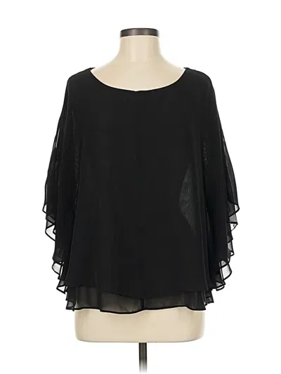 Pre-owned Milano 3/4 Sleeve Blouse In Black