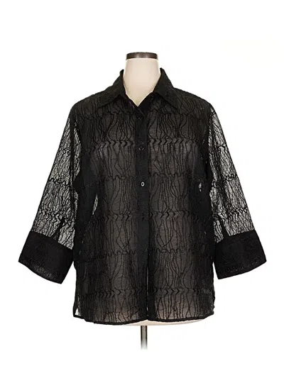 Pre-owned Milano 3/4 Sleeve Blouse In Black