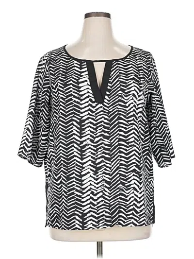 Pre-owned Milano 3/4 Sleeve Blouse In Black