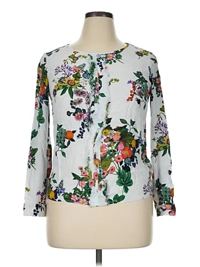 Pre-owned Milano 3/4 Sleeve Blouse In White